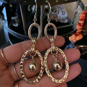 Gold drop earrings